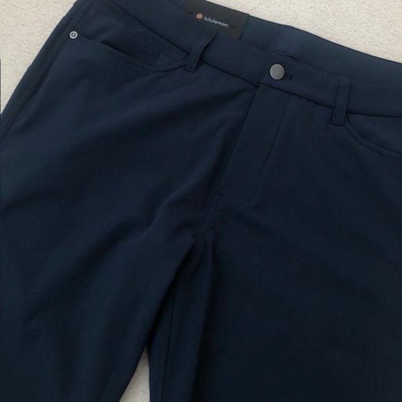NEW Lululemon ABC Skinny-Fit 5 Pocket Pant 30"L Warpstreme, True navy - 35"x 30" - Picture 3 of 13